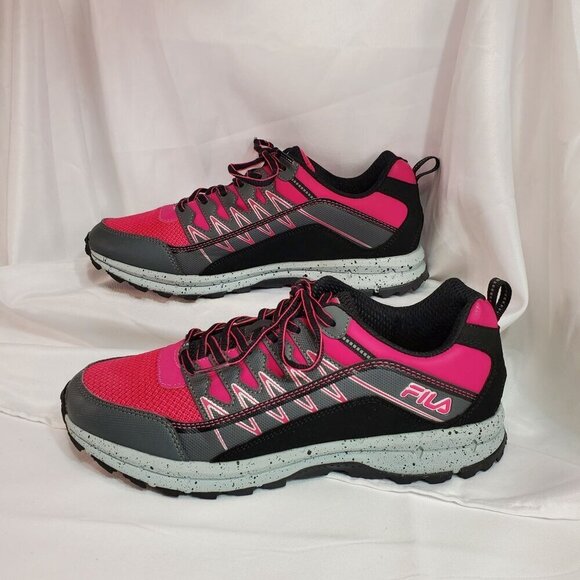 Fila Evergrand Trail 21.5 Womens Sneakers Running Shoes Size 11 Pink Back Grey - Picture 12 of 12